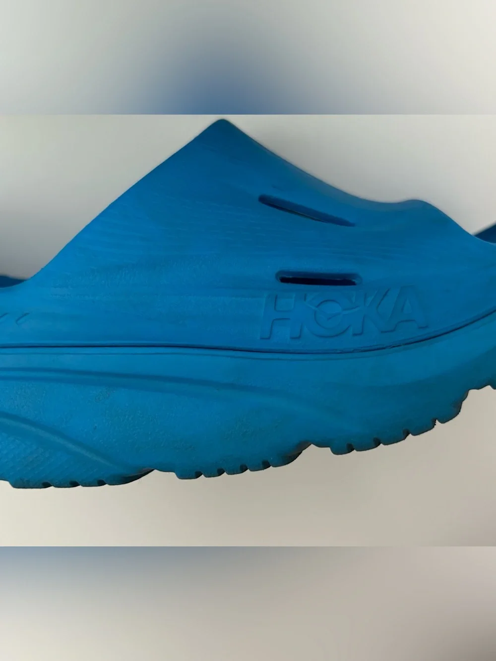 Hoka Ora Recovery Slide Youth Size 6 Blue Sandals Shoes Slip On Summer Pool $60